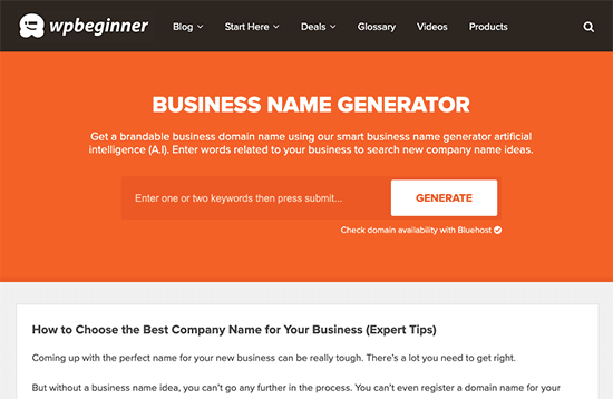 wpbeginner-business-name-generator